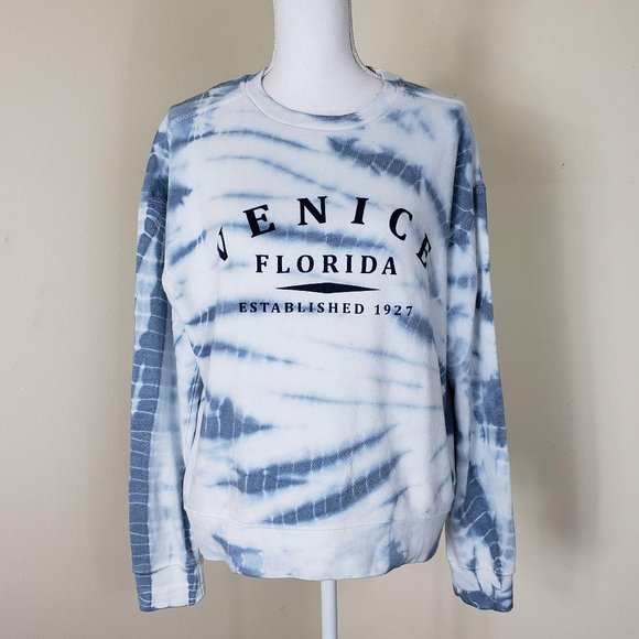 Vineyard Crew 'Venice Florida' Tie Dye Sweatshirt Grey/White Size Small - Picture 11 of 11